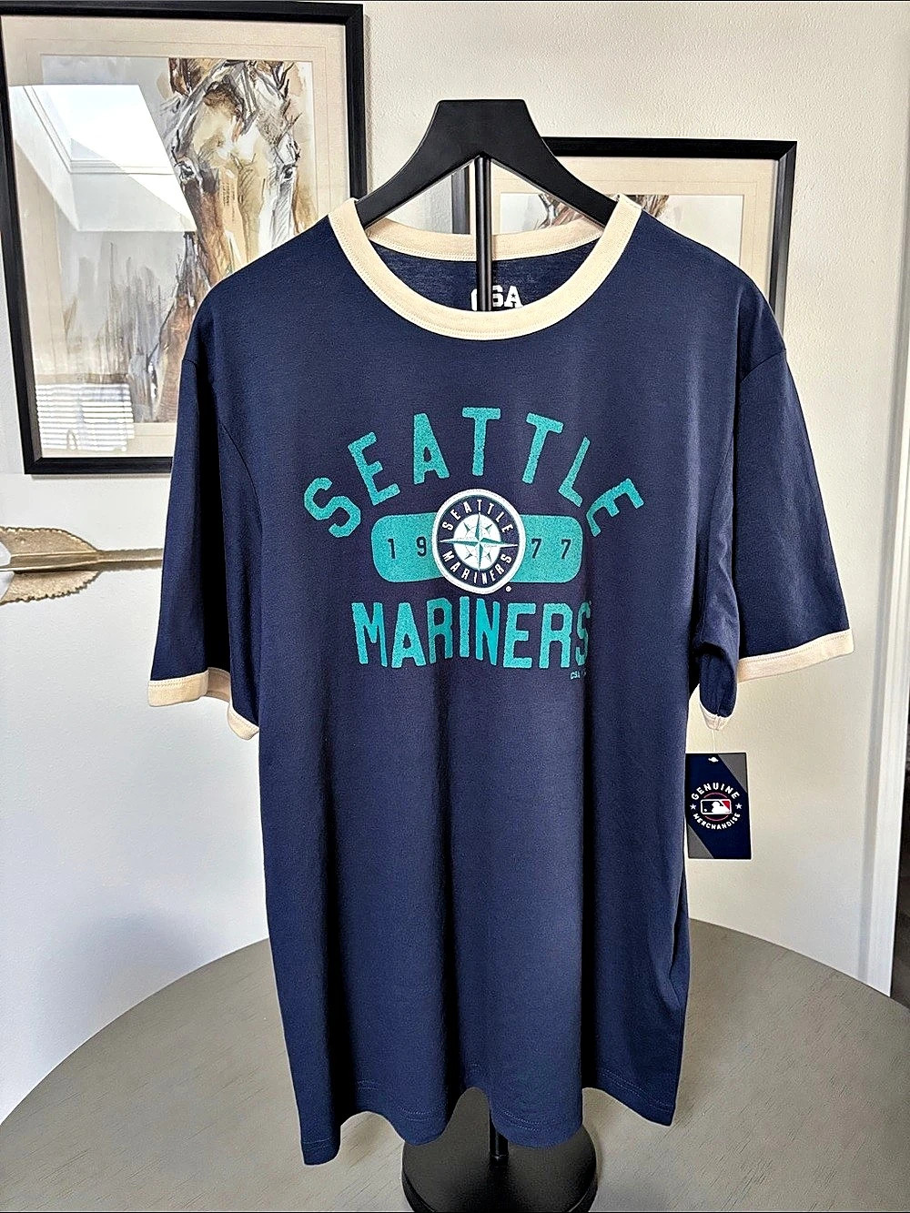 GSA Seattle Mariners Men's Graphic Tee Blue & Cream NWT Multiple sizes available